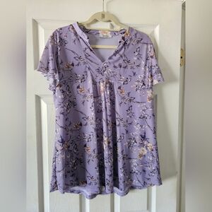 Floral Purple Shirt
